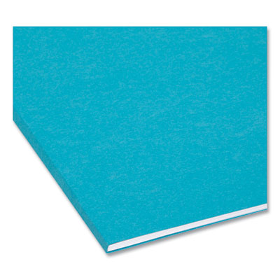 Interior File Folders, 1/3-Cut Tabs: Assorted, Letter Size, 0.75" Expansion, Teal, 100/Box - 10291 C2G