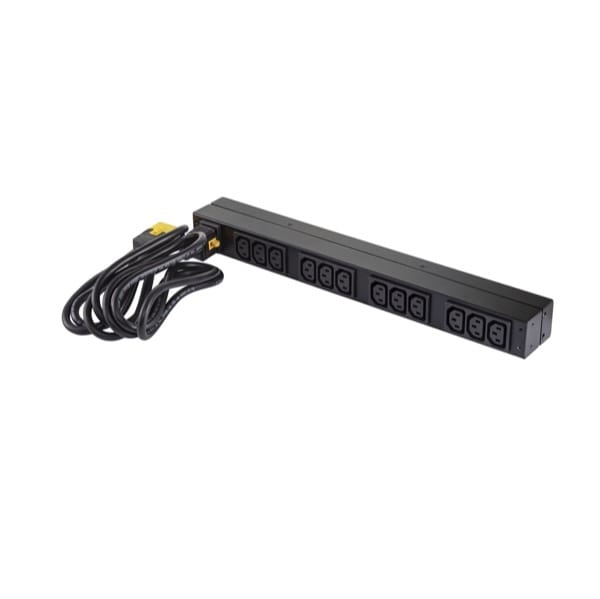 APC Power distribution unit(PDU) APC NetShelter Basic Rack PDU, 1U, 1PH, 3.7kW 230V 16A or 3.3kW 208V 16A, x12 C13 outlets, C20 cord - AP9565