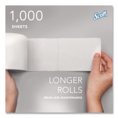 Essential Coreless SRB Bathroom Tissue, Septic Safe, 2-Ply, White, 1,000 Sheets/Roll, 36 Rolls/Carton - 04007 C2G