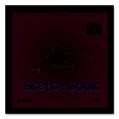 Kids Sketch Notepad, Green Cover, Unruled, (40) White 9 x 9 Sheets, 12/Carton - 52509