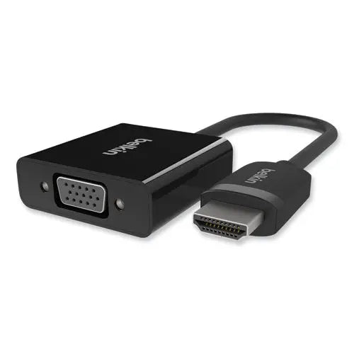 BELKIN HDMI to VGA + 3.5mm Audio Adapter, 5", Black - F2CD058 BELKIN