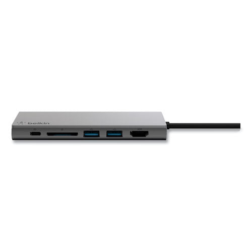 BELKIN USB-C Multimedia Hub, 6 Ports, Space Gray - F4U092BTSGY