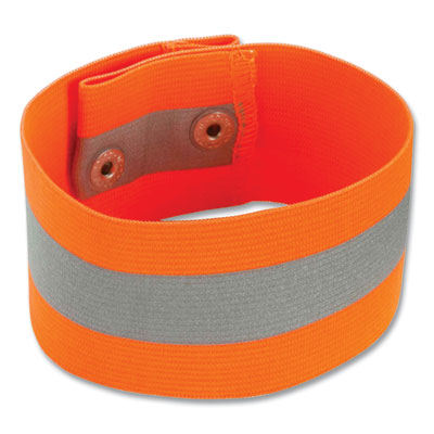 GloWear Hi Vis Arm and Leg Band with Snap Closure, Large/X-Large, Orange - 29012