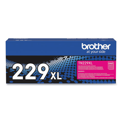 BROTHER High-Yield Toner, 2,300 Page-Yield, Magenta - TN229XLM BROTHER