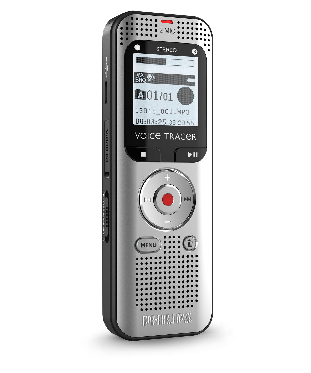 Philips Voice Tracer DVT2015 dictaphone Internal memory & flash card Silver - DVT2015