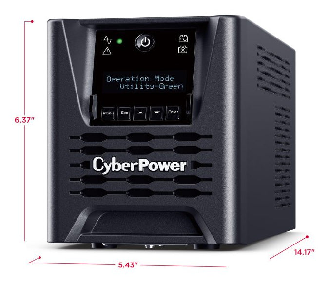 CyberPower Smart App Sinewave uninterruptible power supply (UPS) Line-Interactive 0.75 kVA 750 W 6 AC outlet(s) - PR750LCD3C