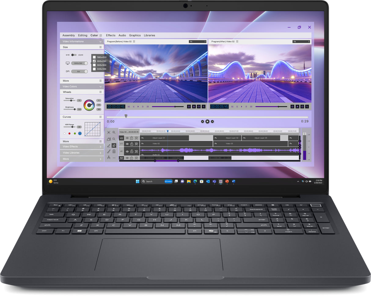 DELL Pro Max 16 MC16250 Intel Core Ultra 7 255H Mobile workstation 40.6 cm (16") Full HD+ 16 GB DDR5-SDRAM 512 GB SSD Wi-Fi 7 (802.11be) Windows 11 Pro Black - 42VDY DELL