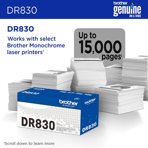BROTHER  Drum Unit, 15,000 Page-Yield - DR830
