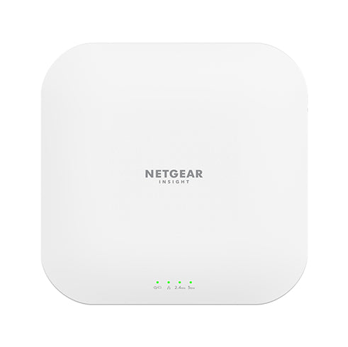 NETGEAR Insight Cloud Managed WiFi 6 AX3600 Dual Band Access Point (WAX620) 3600 Mbit/s White Power over Ethernet (PoE) - WAX620-100NAS