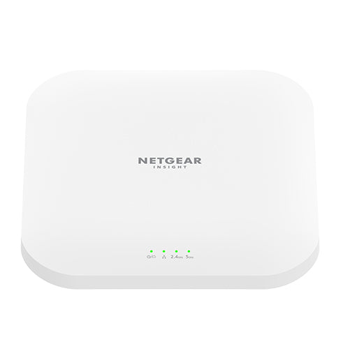 NETGEAR Insight Cloud Managed WiFi 6 AX3600 Dual Band Access Point (WAX620) 3600 Mbit/s White Power over Ethernet (PoE) - WAX620-100NAS