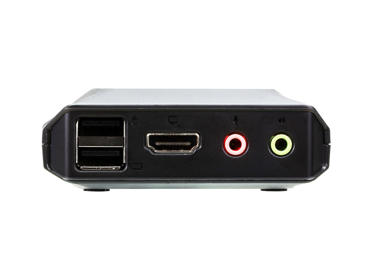 ATEN 2-Port USB 4K HDMI Cable KVM Switch with Remote Port Selector - CS22H