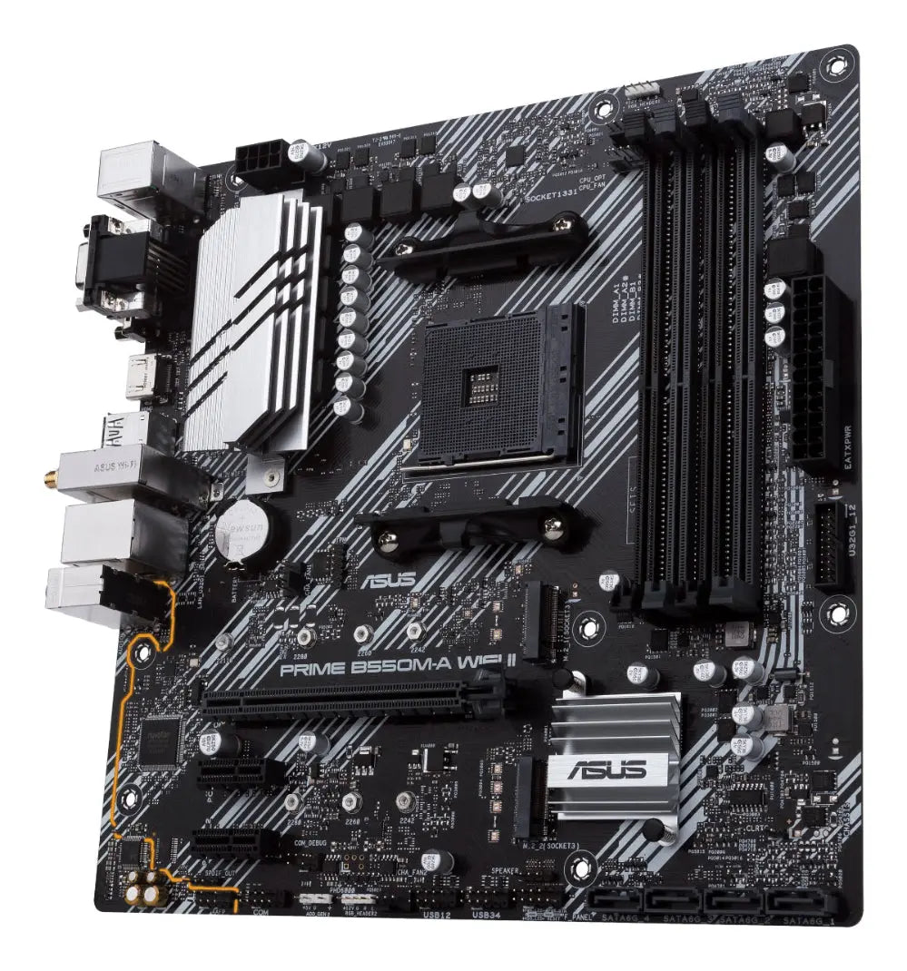 Asus motherboard on a white background