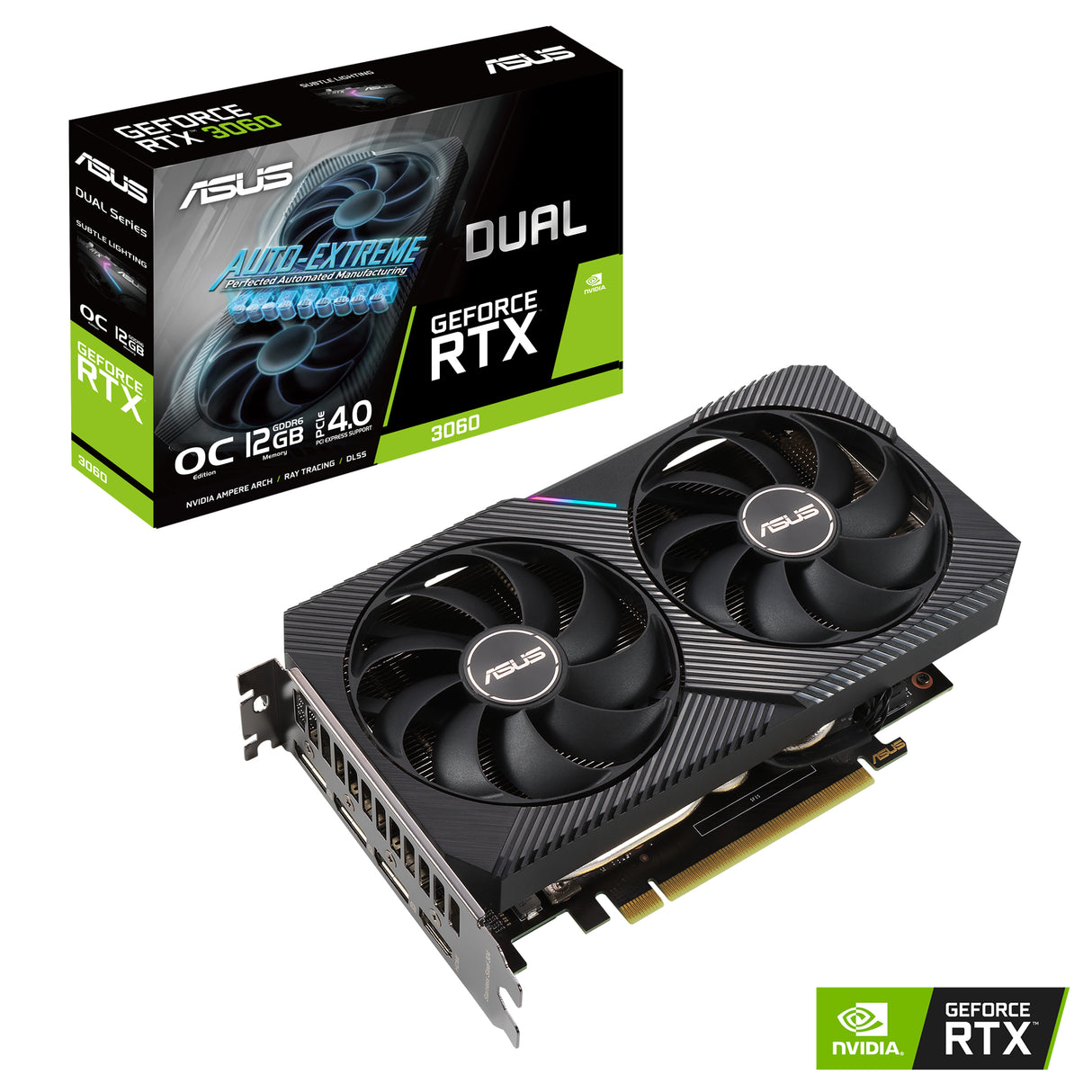 ASUS Dual -RTX3060-O12G-V2 NVIDIA GeForce RTX 3060 12 GB GDDR6 - DUAL-RTX3060-O12G-V2