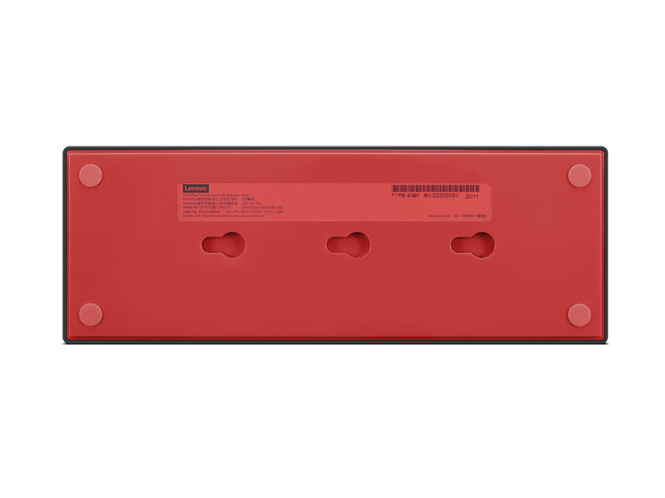 Lenovo 40B00300US laptop dock/port replicator Wired Thunderbolt 4 Black, Red - 40B00300US
