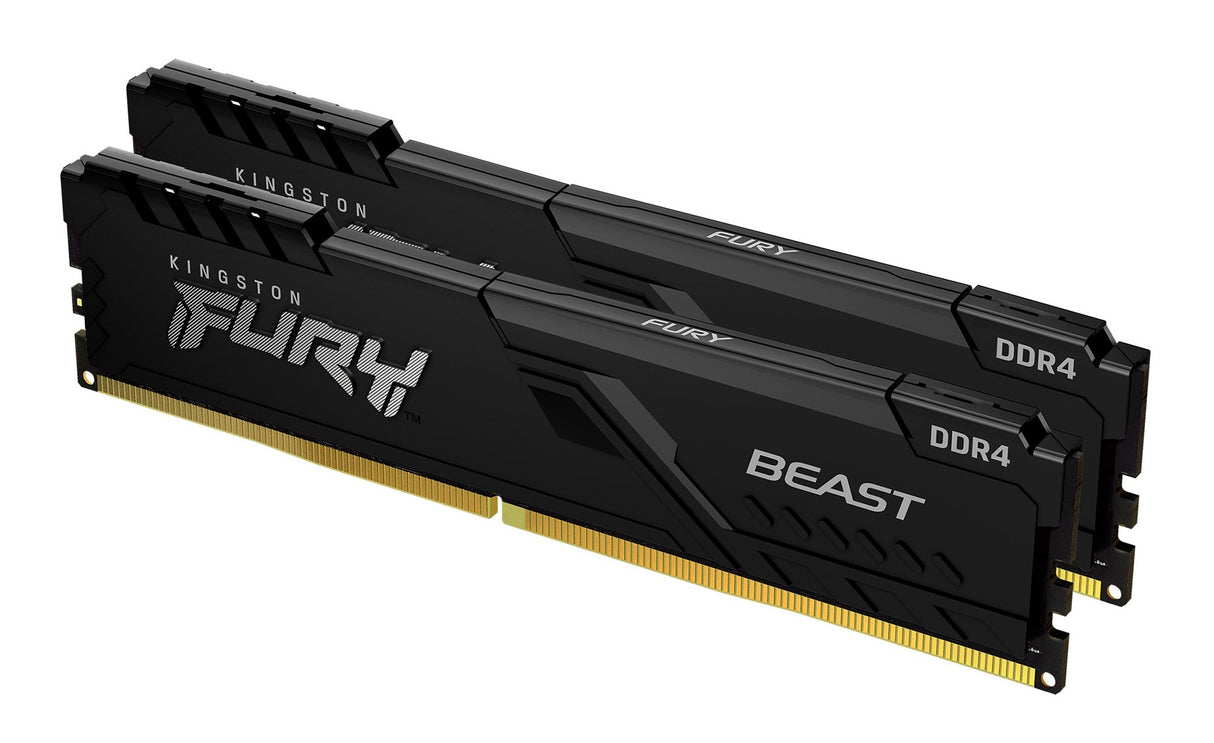 Kingston Technology FURY Beast 32GB 3200MT/s DDR4 CL16 DIMM (Kit of 2) 1Gx8 Black - KF432C16BB1K2/32