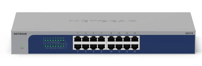 NETGEAR GS516v3 Unmanaged Gigabit Ethernet (10/100/1000) Grey - GS516-300NAS