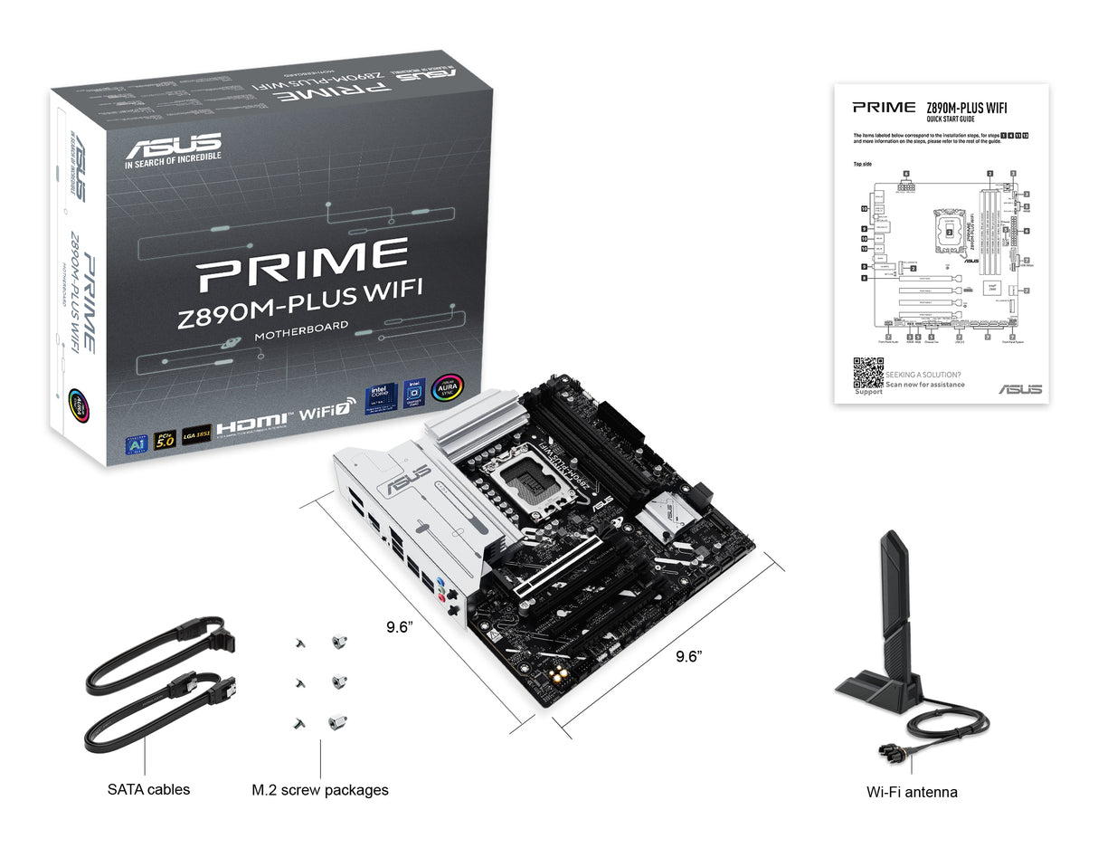 ASUS PRIME Z890M-PLUS WIFI Intel Z890 LGA 1851 (Socket V1) micro ATX - PRIME Z890M-PLUS WIFI