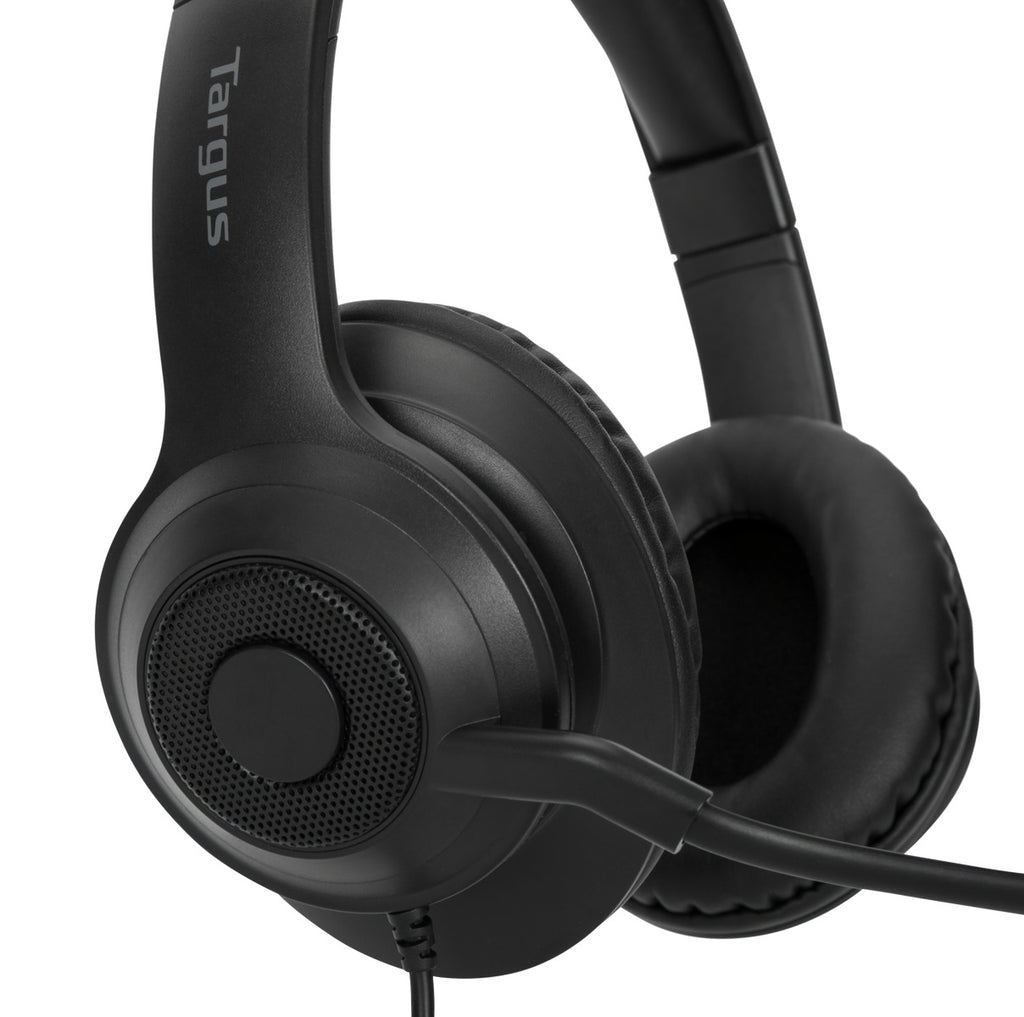 Targus AEH102TT headphones/headset Wired Head-band Office/Call center USB Type-A Black - AEH102TT