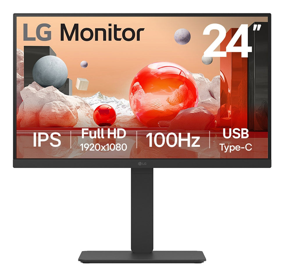 LG 24BA650 computer monitor 60.5 cm (23.8") 1920 x 1080 pixels Full HD LED Black - 24BA650-B LG