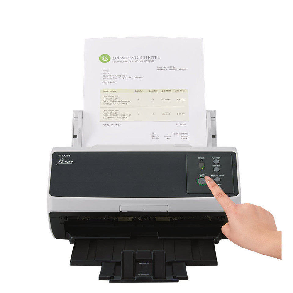 Ricoh FI-8150 ADF + Manual feed scanner 600 x 600 DPI A4 Black, Grey - CG01000-310323