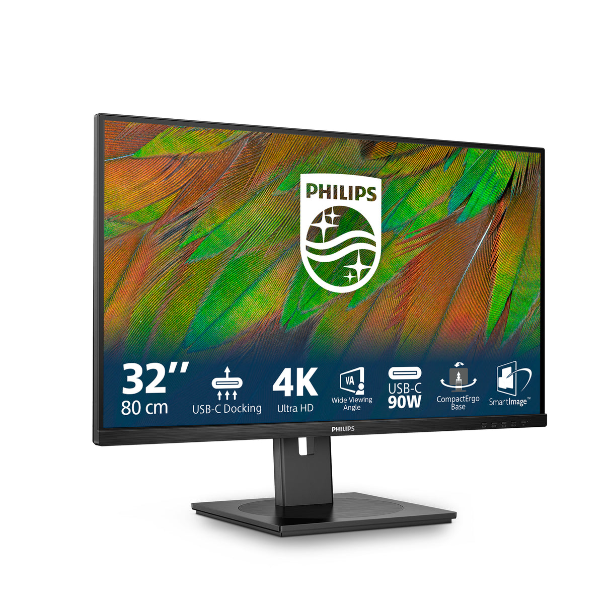 Philips 3000 series 32B1U3900/27 computer monitor 80 cm (31.5") 3840 x 2160 pixels 4K Ultra HD LCD Black - 32B1U3900