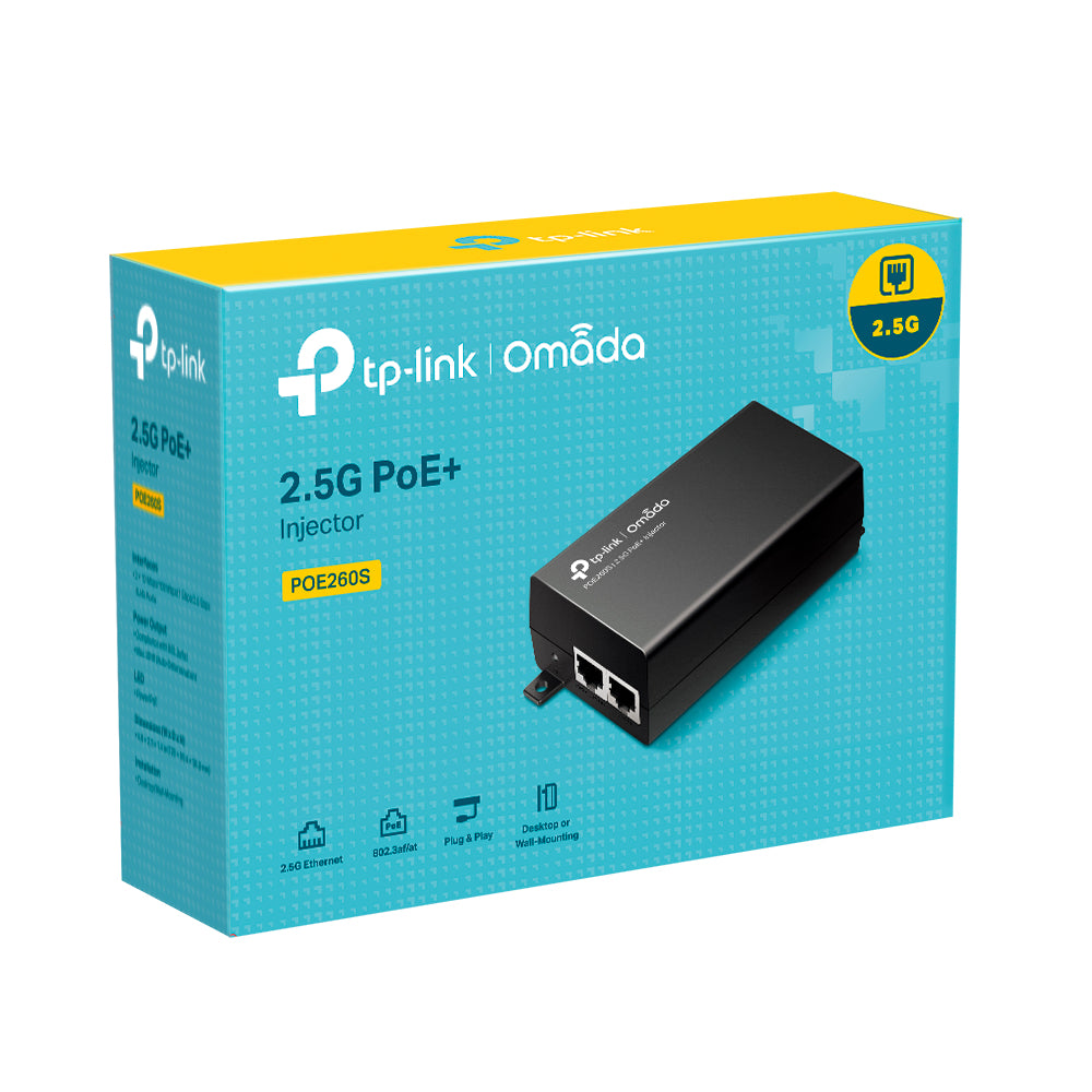 TP-Link Omada 2.5G PoE+ Injector Adapter - POE260S