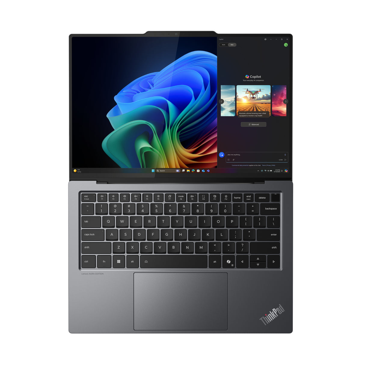 Lenovo ThinkPad X9-14 Gen 1 Aura Edition Copilot+ PC Intel Core Ultra 7 258V Laptop 35.6 cm (14") WUXGA 32 GB LPDDR5x-SDRAM 1 TB SSD Wi-Fi 7 (802.11be) Windows 11 Pro English Grey - 21QA0004US LENOVO