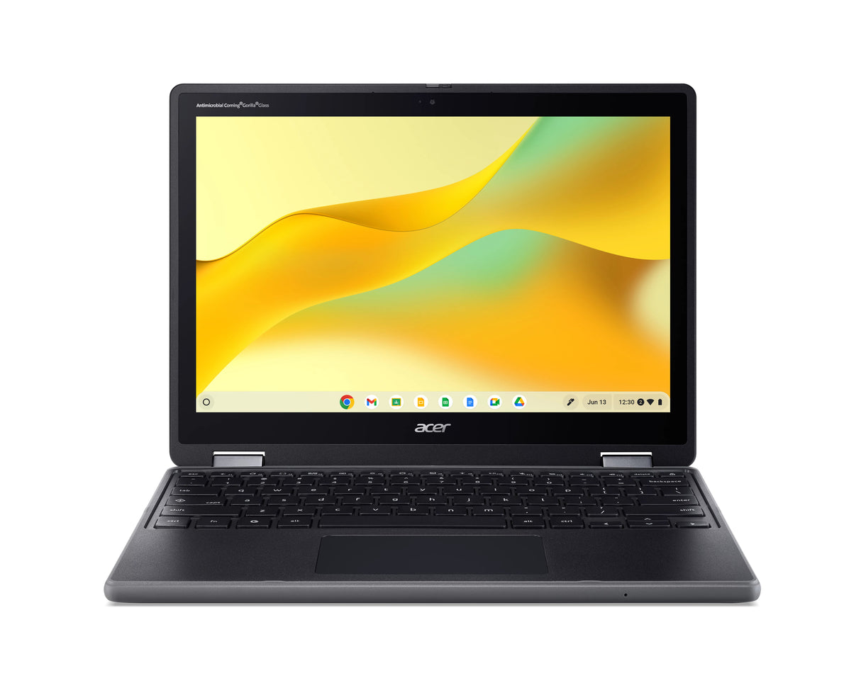Acer Chromebook R857TN-C1LD Intel® N N150 31 cm (12.2") Touchscreen WUXGA 8 GB LPDDR5x-SDRAM 64 GB Flash Wi-Fi 7 (802.11be) ChromeOS Black - NX.JHWAA.003