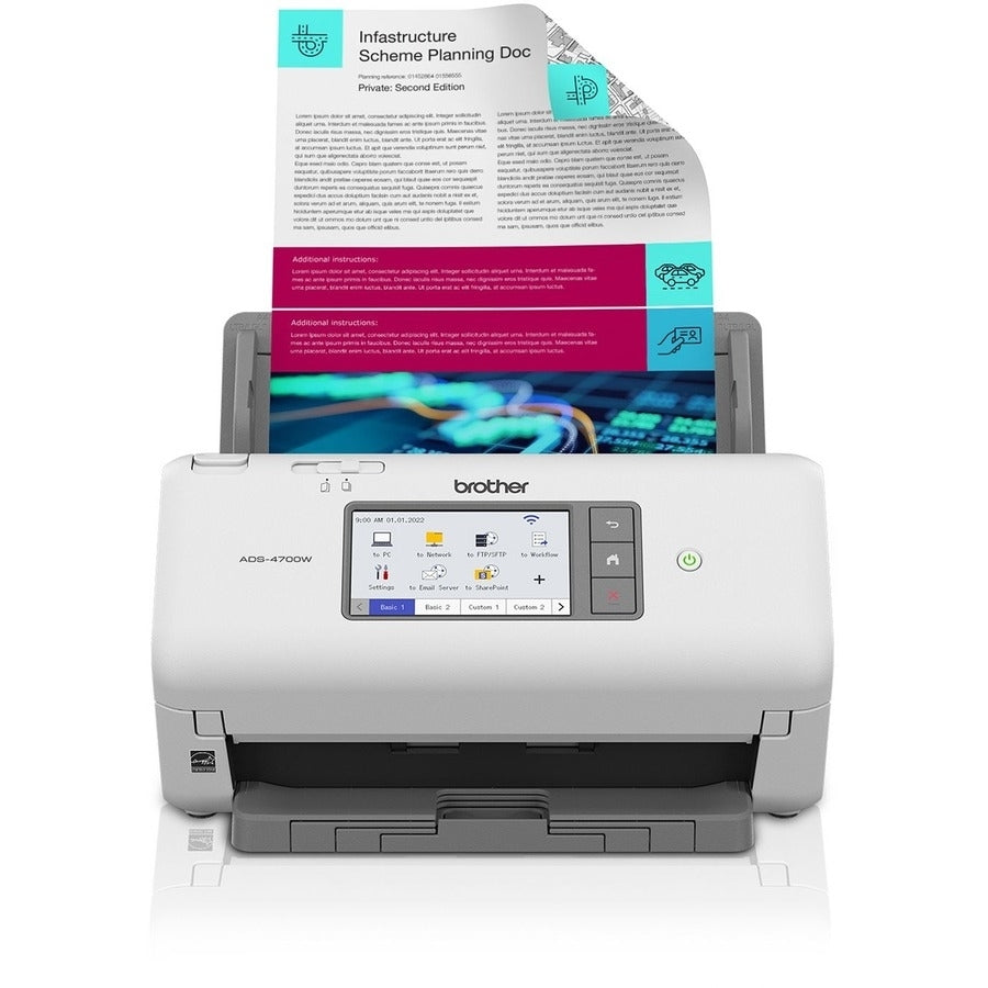 Brother ADS-4700W Scanner 600 x 600 DPI A4 Black, White - ADS4700W BROTHER INTERNATIONAL