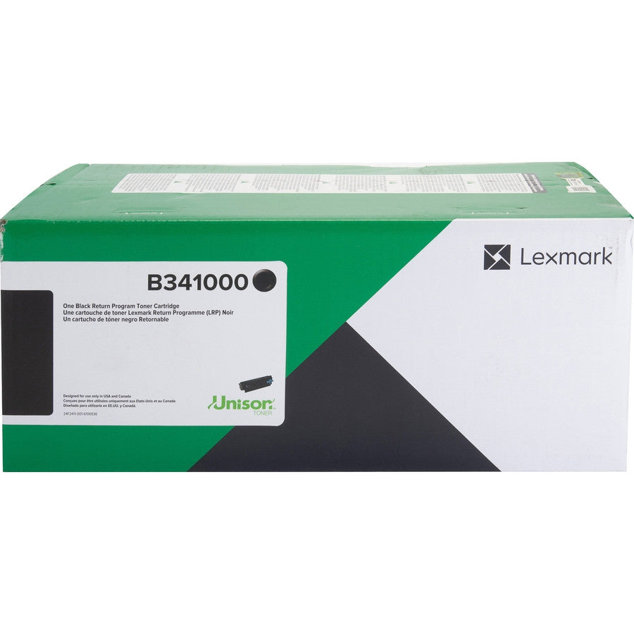 Lexmark Black Toner Cartridge Return Program Yield 1,500 Pages B341000 Lexmark