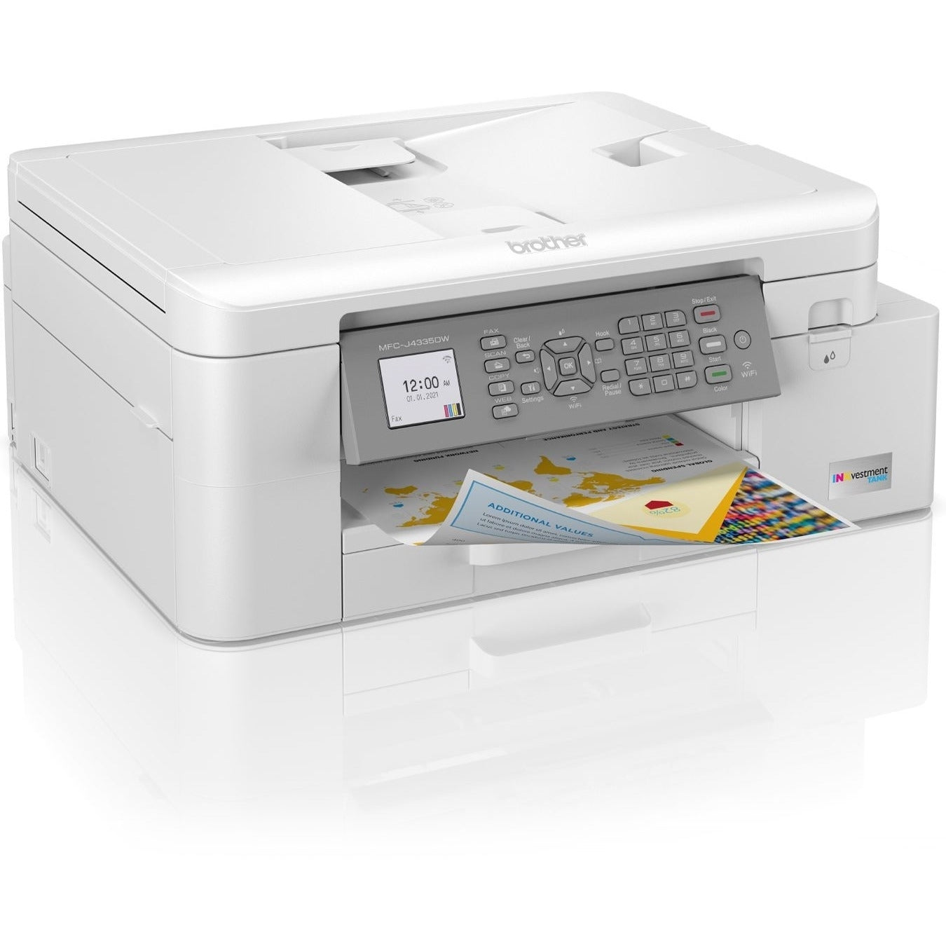 Brother INKvestment Tank MFC-J4335DW Inkjet Multifunction Printer-Color-Copier/Fax/Scanner-4800x1200 - MFCJ4335DW