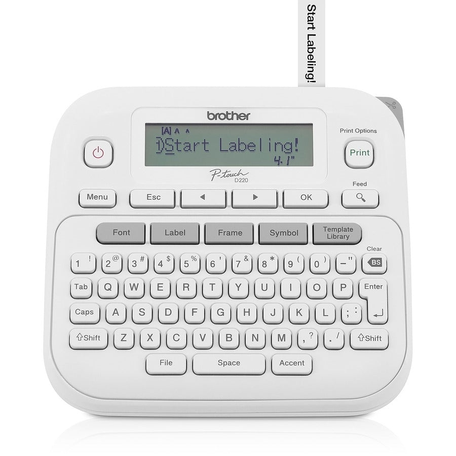 Brother® P-touch PT-D220 Home/Office Everyday Label Maker - 14 Fonts - 180 dpi - QWERTY keyboard - PTD220