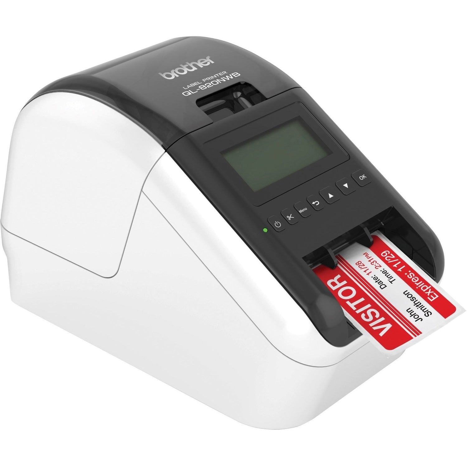 Brother QL-820NWB label printer Direct thermal Colour 300 x 600 DPI 176 mm/sec Wired & Wireless Ethe - QL820NWB