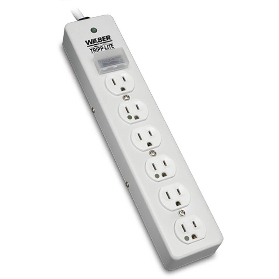 Tripp Lite Hospital-Grade Surge Protector Outlets 120V (1.83 m) Cord - SPS606HGRA