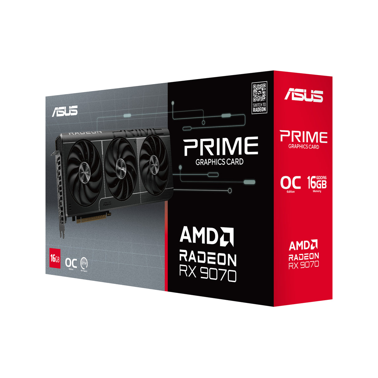 ASUS Prime -RX9070-O16G AMD Radeon RX 9070 16 GB GDDR6 - PRIME-RX9070-O16G