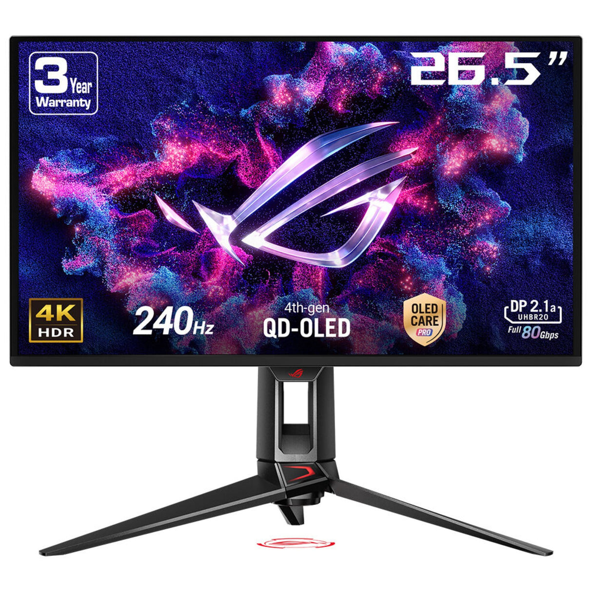 ASUS ROG Swift OLED PG27UCDM computer monitor 67.3 cm (26.5") 3840 x 2160 pixels 4K Ultra HD QD-OLED Black - PG27UCDM ASUS
