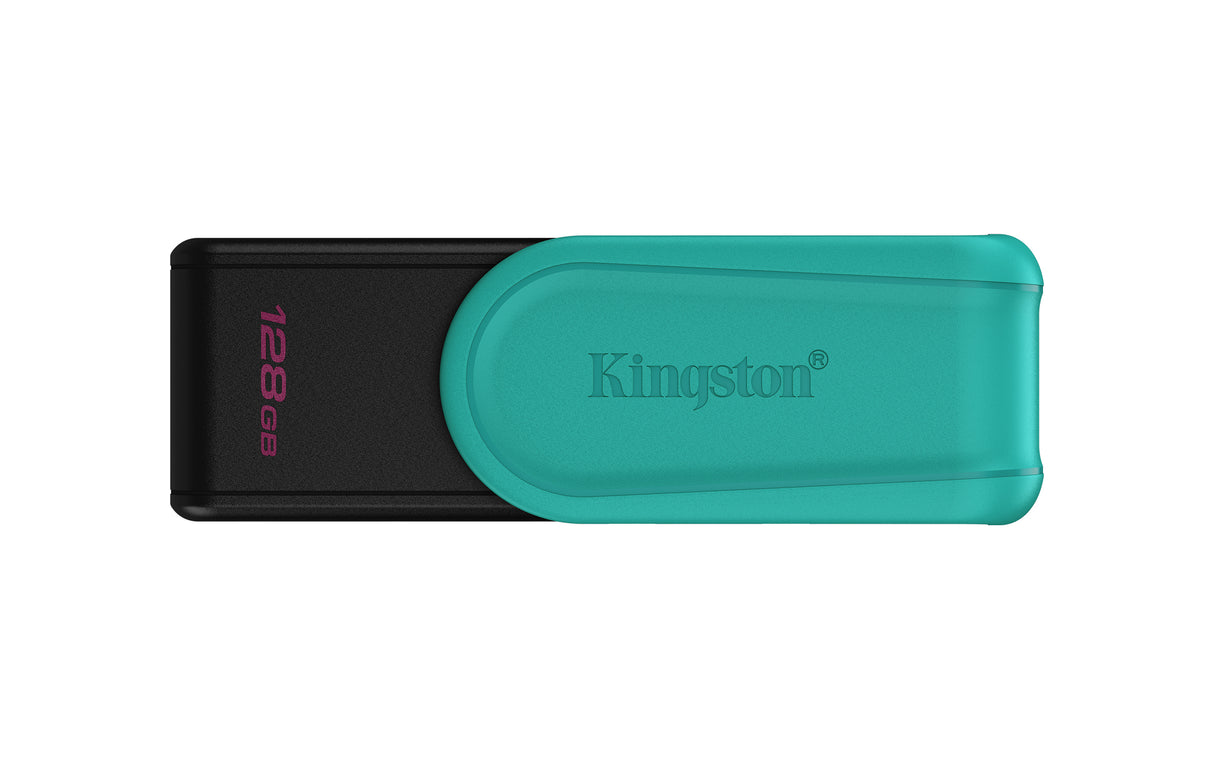 Kingston Technology DataTraveler 128GB Portable USB 3.2 Gen 1 Exodia S (Black/Turquoise) - DTXS/128GB