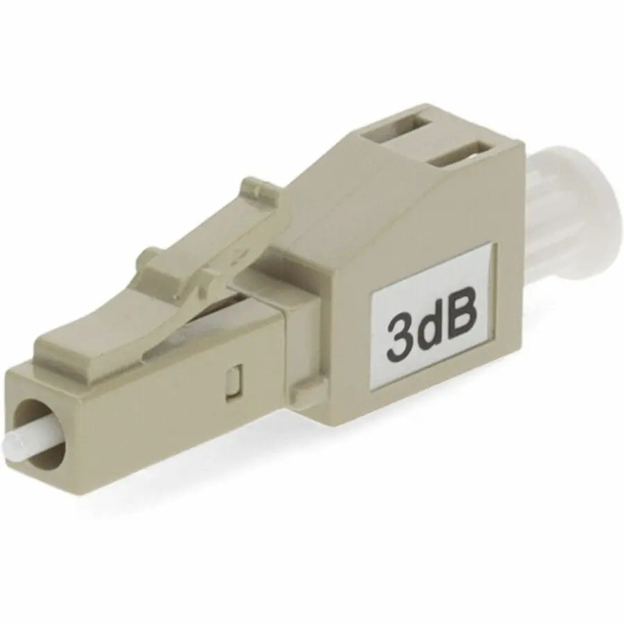ADD-ON AddOn 2-Pack of 3dB Fixed LC Male to LC Female OM3 MMF Simplex Fiber Attenuators - 2 Pack - 1 x LC Network Male - 1 x LC Network Female - White, Beige - ADD-ATTN-LCPCMM3-3DB