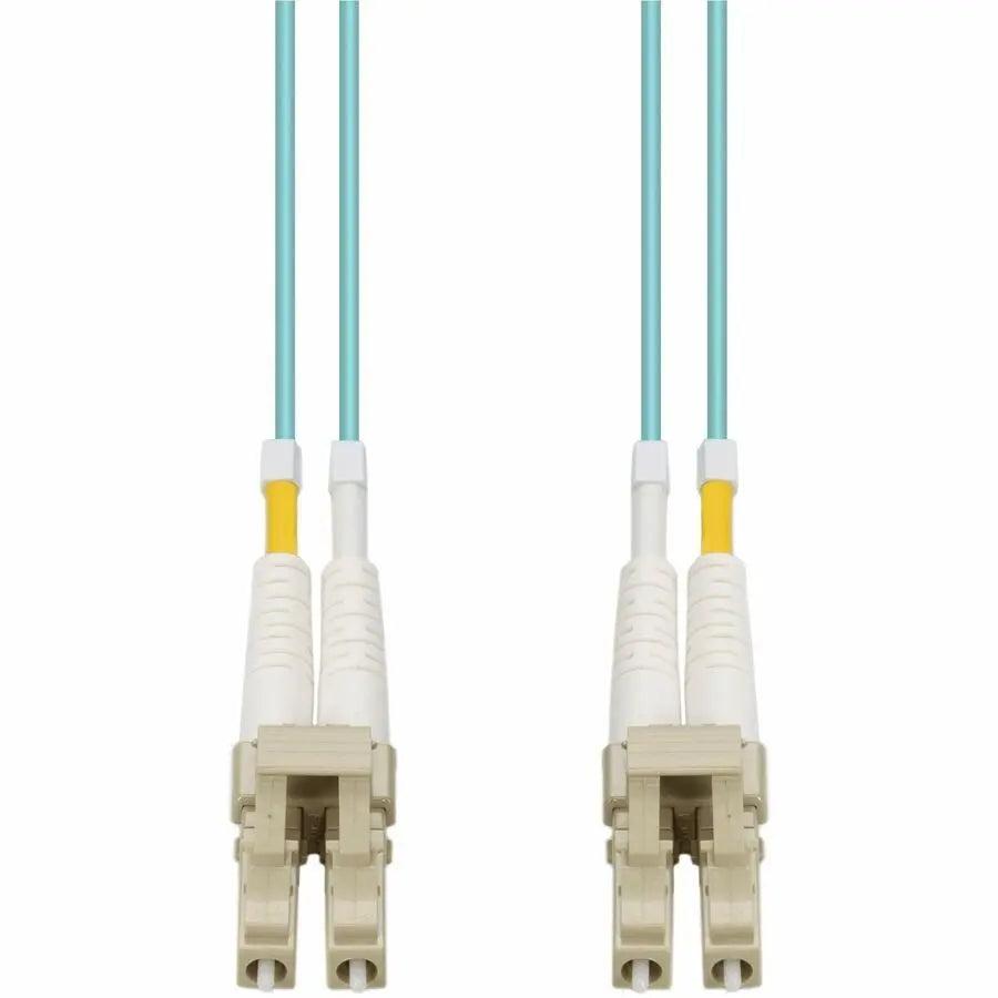 ADD-ON AddOn 20m LC (Male) to LC (Male) Aqua OM4 Duplex Fiber OFNR (Riser-Rated) Patch Cable - 100% compatible and guaranteed to work in OM4 and OM3 applications - ADD-LC-LC-20M5OM4