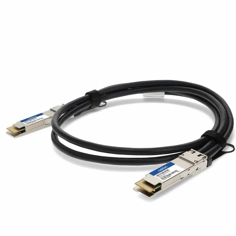 ADD-ON AddOn Twinaxial Network Cable - 6.56 ft Twinaxial Network Cable for Network Device, Transceiver, Server, Storage Device, Switch, Router - First End: 1 x QSFP-DD Network - Second End: 1 x QSFP-DD Netwo... - CAB-D-D-200G-2M-AO