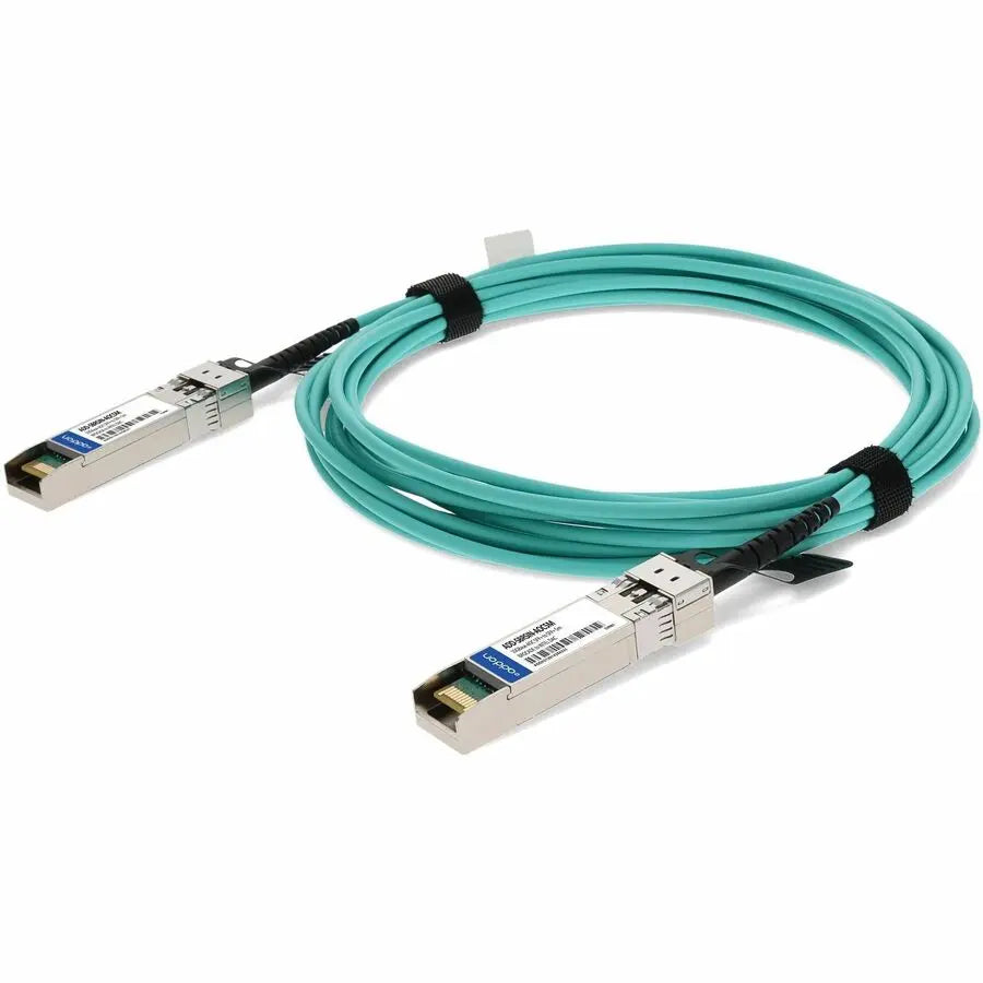 ADD-ON Brocade (Formerly) 10GE-SFPP-AOC-0501 to Intel E10GSFPSR Compatible TAA Compliant 10GBase-AOC SFP+ to SFP+ Active Optical Cable (850nm, MMF, 5m) - 100% application tested and guaranteed to work - ADD-SBRSIN-AOC5M
