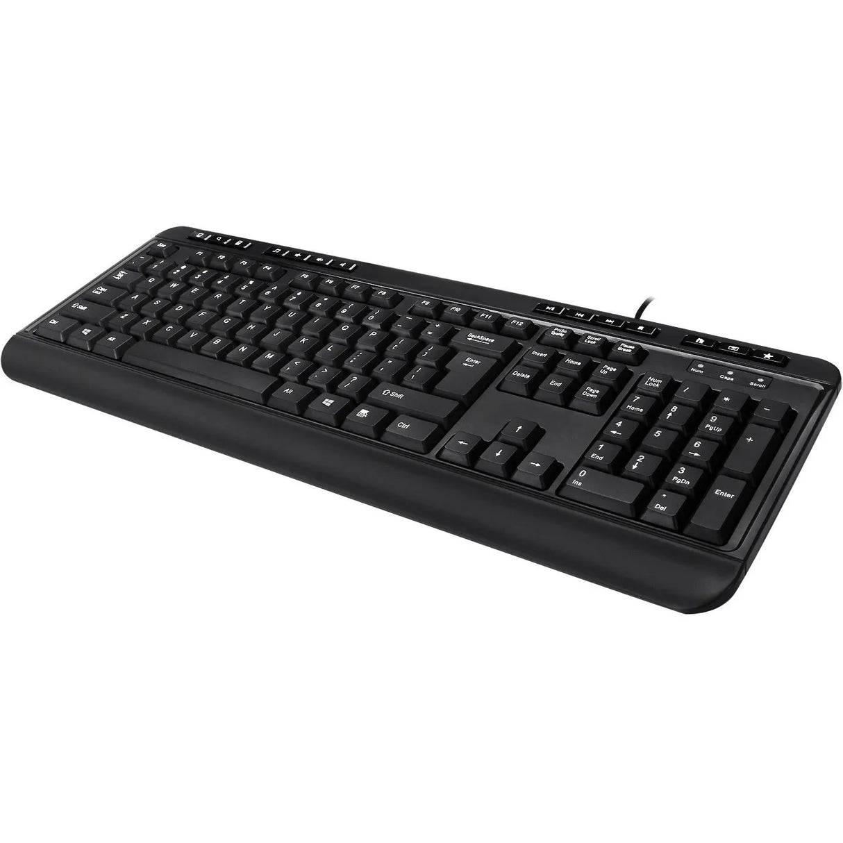 ADESSO Adesso Multimedia Desktop Keyboard with 3-Port USB Hub - Cable Connectivity - USB Interface - 104 Key Media Player, Volume Down, Volume Up, Mute, Play/Pause, Previous Track, Next Track, Stop, My Compu... - AKB-132HB