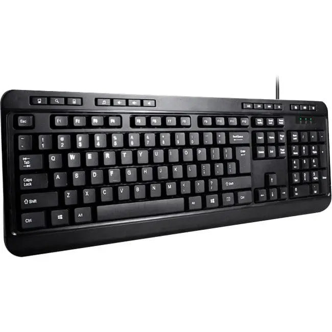 ADESSO Adesso Spill-Resistant Multimedia Desktop Keyboard (USB) - Cable Connectivity - USB Interface - 104 Key Media Player, Email, Internet, My Computer, Calculator, Search, Play/Pause, Volume Down, Volume ... - AKB-132UB