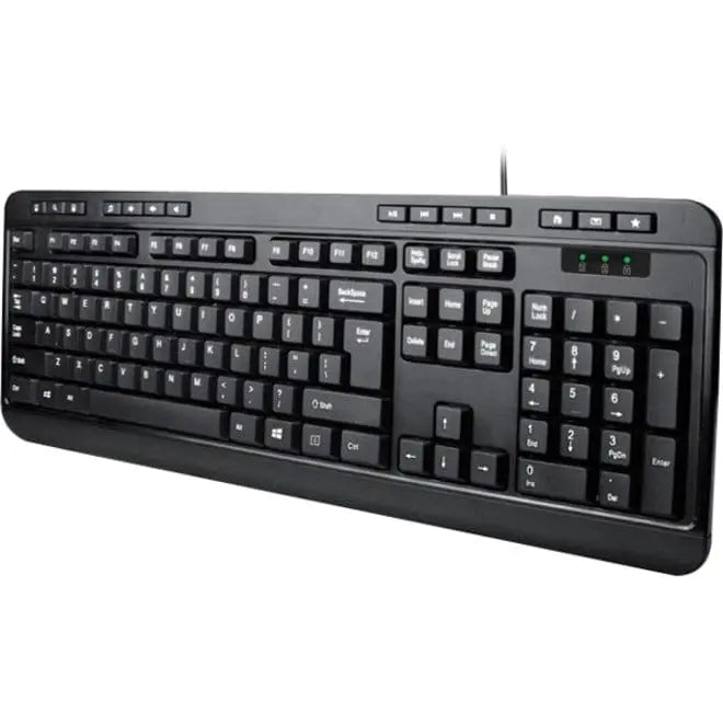 ADESSO Adesso Spill-Resistant Multimedia Desktop Keyboard (USB) - Cable Connectivity - USB Interface - 104 Key Media Player, Email, Internet, My Computer, Calculator, Search, Play/Pause, Volume Down, Volume ... - AKB-132UB