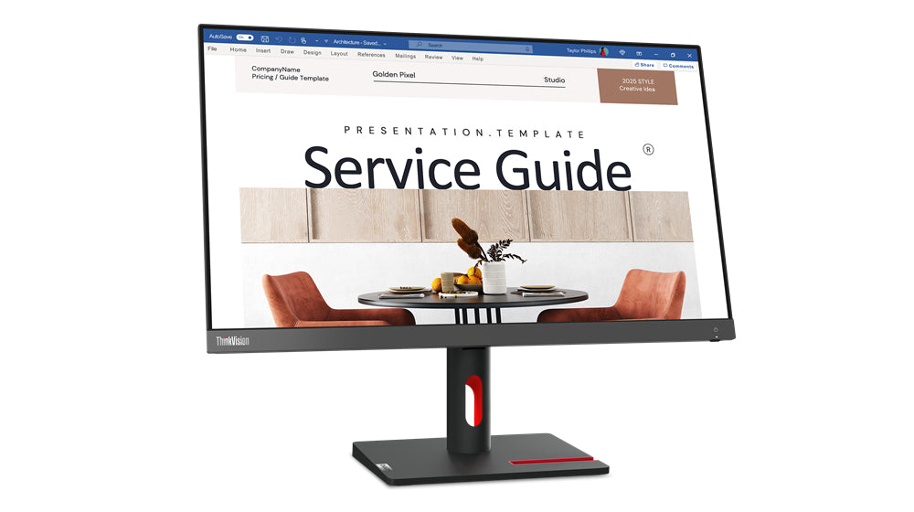 Lenovo ThinkVision S24i-30 computer monitor 60.5 cm (23.8") 1920 x 1080 pixels Full HD LED Black - 63DEKAT3US
