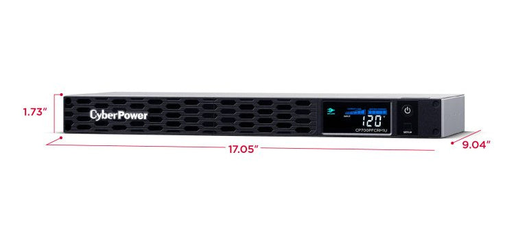 CyberPower PFC Sinewave uninterruptible power supply (UPS) Line-Interactive 0.7 kVA 400 W 6 AC outlet(s) - CP700PFCRM1U