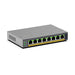 NETGEAR GS108EPP Unmanaged Gigabit Ethernet (10/100/1000) Power over Ethernet (PoE) Desktop/Wall-Mounting Grey - GS108EPP-100NAS