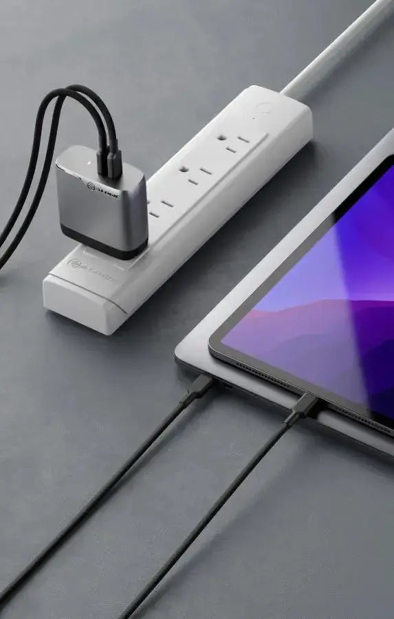 ALOGIC ALOGIC 2X68 Rapid Power 68W GaN Charger - Space Grey - Includes 2m 100W USB-C Charging Cable