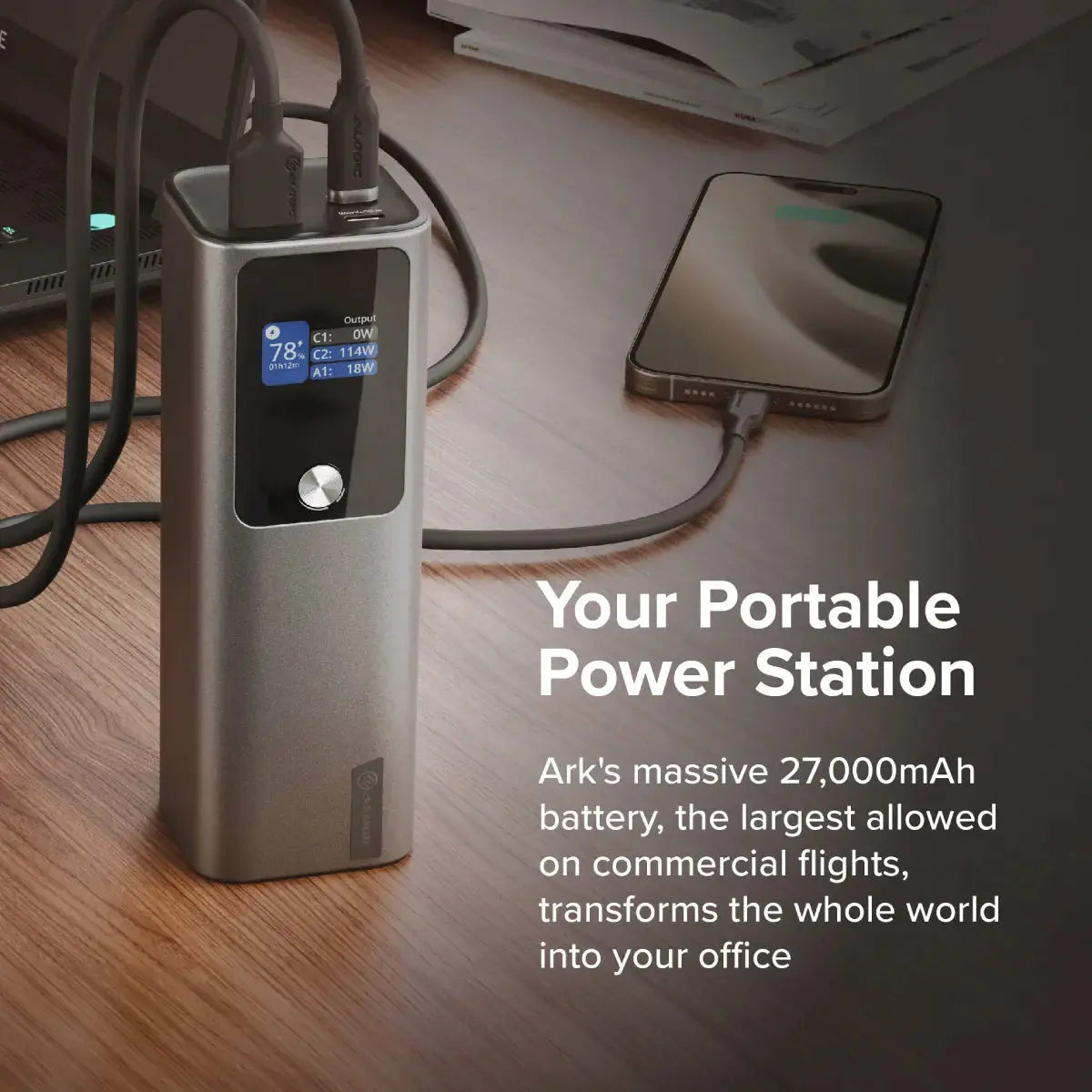 ALOGIC ALOGIC Ark 27000mAh Power Bank with 140W USB-C Charging - A27KPB140W