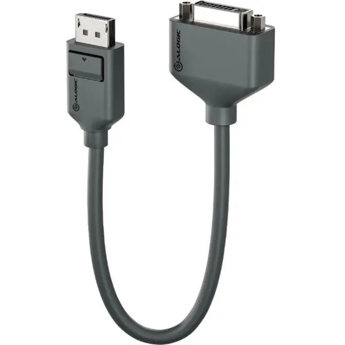 ALOGIC Alogic Elements DisplayPort to DVI Adapter - Male to Female - 20cm - 7.87" DisplayPort/DVI-D Video Cable for Notebook, Video Device, Projector, Monitor, Computer - First End: 1 x DisplayPort Digital A - EL2DPDVI-ADP